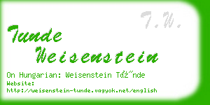 tunde weisenstein business card